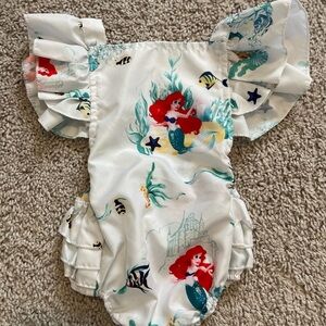 Little Mermaid Ruffle Sleeve Romper